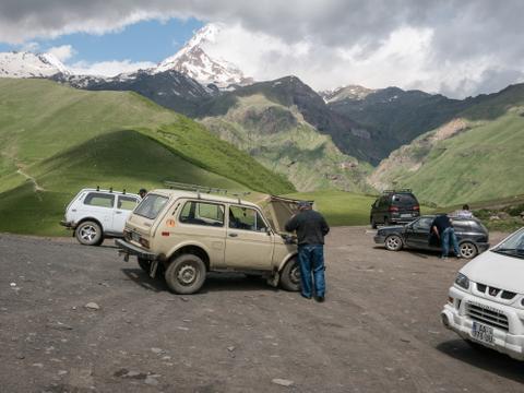 Parking Site, Mount Kazbek, Gergeti, 2015